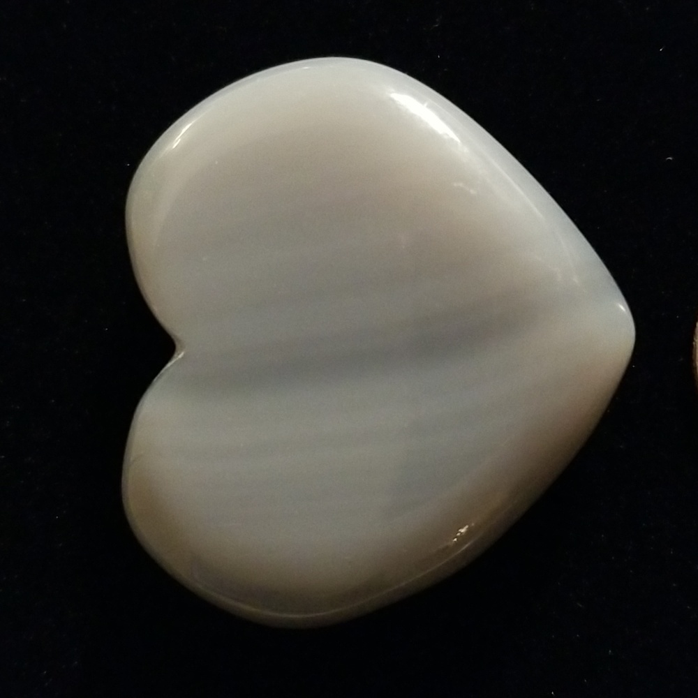 Botswana Agate Heart Palm Stone